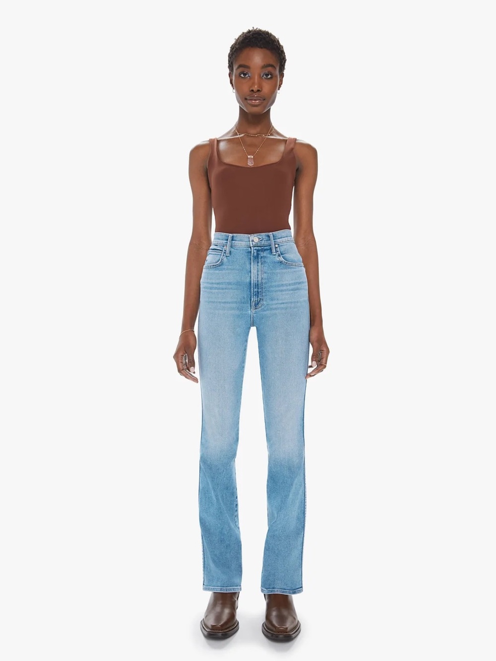 MOTHER Smokin Double Heel Jeans In County Line 26